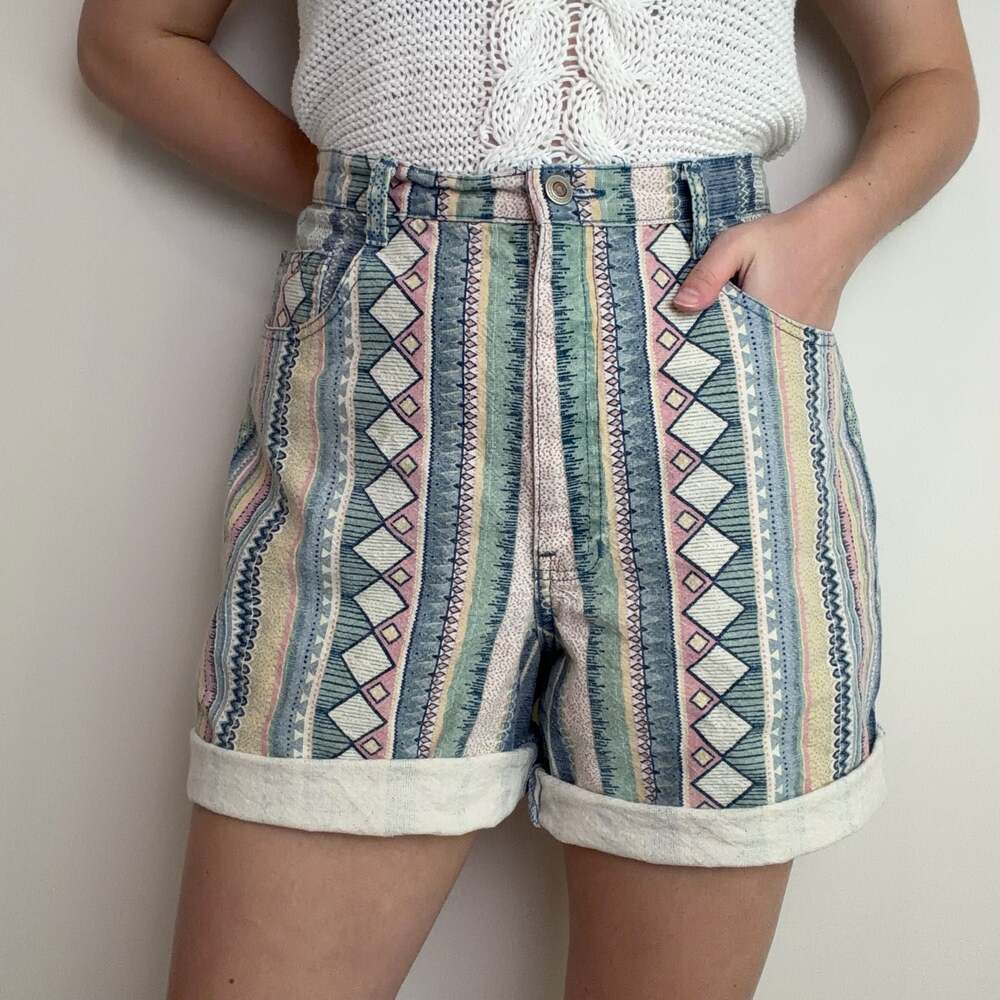 Vintage Retro Funky Patterned Shorts